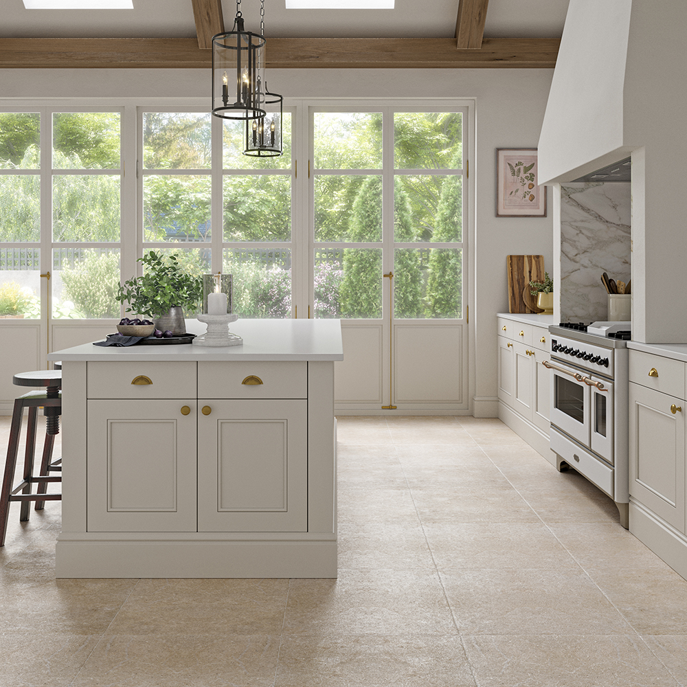 Elmshire Almond antique-effect porcelain tiles